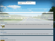 Tablet Screenshot of kernelrestaurant.com